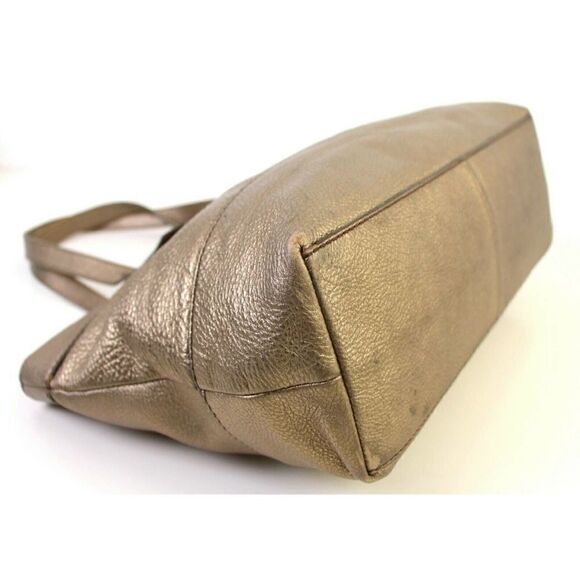 FOSSIL ANTIQUE GOLD GENUINE LEATHER BOHO SHOULDER BAG HANDBAG TOTE HOBO PURSE - Picture 8 of 12